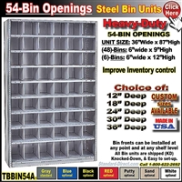 TBBIN54A * 54-BIN Steel Shelving Bin Unit