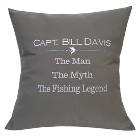 Personalized Sunbrella Pillow for The Fishing Legend in Your Life! | Nantucket Bound