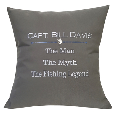 Personalized Sunbrella Pillow for The Fishing Legend in Your Life! | Nantucket Bound
