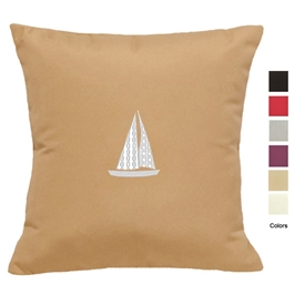 Contemporary Vibe Sailboat Pillow - Unique Coastal Decor | Nantucket Bound