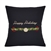 Happy Holidays on Black Nautical Pillow for Christmas Holidays | Nantucket Bound