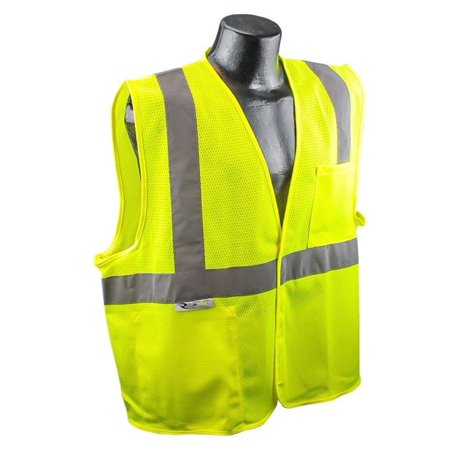 Radians SV2GM Economy Class 2 Safety Vest, Hi-Viz Green