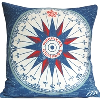 Mariner's Compass Pillow - Americana