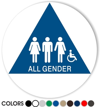 All Gender California Restroom Sign