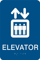ADA Braille Elevator Sign