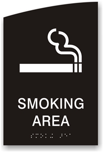 ADA Braille Smoking Area Sign