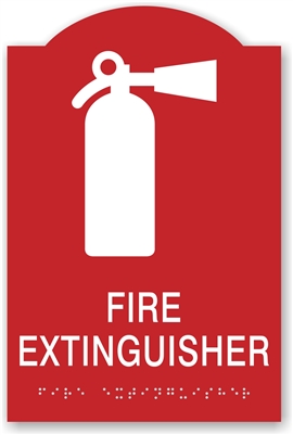 ADA Braille Fire Extinguisher Sign