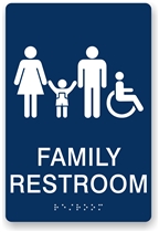 ADA Braille Family Restroom Sign