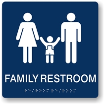 Family Restroom Braille Sign