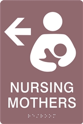 ADA Braille Nursing Mother Directional Sign