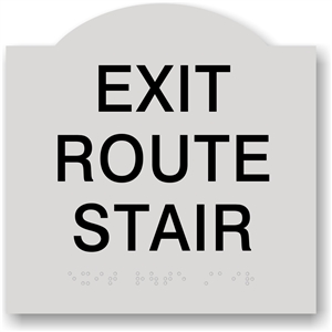 Exit Route Stair Braille Sign