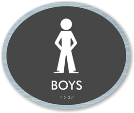 Boy's braille ADA Sign