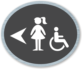 Girl's directional Sign