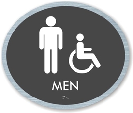 Men's braille ADA Sign