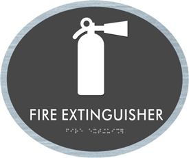 Fire Extinguisher braille ADA Sign