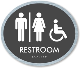 Restroom braille ADA Sign