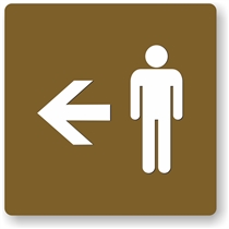 Men's Directional Restroom Sign