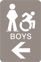 Directional Restroom Sign