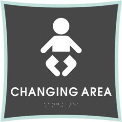 Baby Changing braille ADA Sign