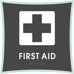 First Aid braille ADA Sign