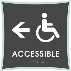 Handicap Accessible Directional braille ADA Sign