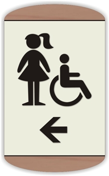 Girl's  directional Sign