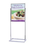 Double Frame Poster Stand For Covid-19 Crowd Control PS2228PC-D-TB