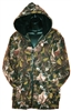Hooded Fleece Jacket in Deer Camo print