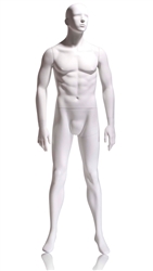 Tomas Male Mannequin Abstract Head with features - Arm by side Pose 1
