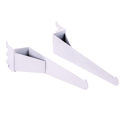 Set of 2 White Shelf Brackets (2 Pairs) - Compatible with White Pipe Collection
