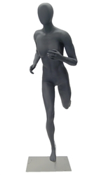 Athletic Gray Egghead Female Runner Mannequin