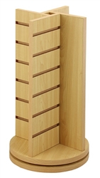 4 Way Wood Slatwall Countertop Spinner Display