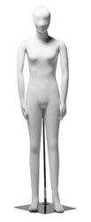 Flexible White Jersey Covered Egghead Mannequin