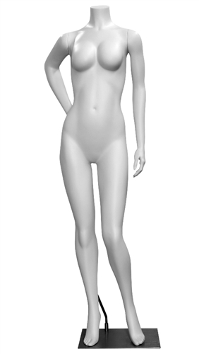 High End Junior Teenage Headless Female Mannequin - Right Hand on Hip - 6 Colors