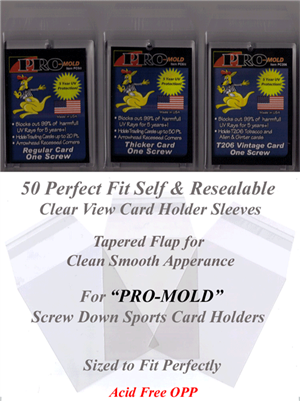 Superior Fit Sleeves for PRO-MOLD Screw Down Card Holders