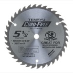Tenryu CF-14036W 5-1/2" Carbide Tipped Saw Blade ( 36 Tooth ATAF Grind - 10mm Arbor - 0.063 Kerf)