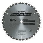 Tenryu PT-26036 10" Carbide Tipped Saw Blade ( 36 Tooth ATAF Grind - 5/8"Ko Arbor - 0.079 Kerf)