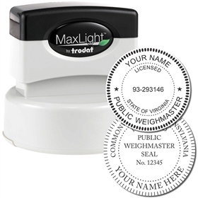 Public Weighmaster MaxLight Pre Inked Rubber Stamp of Seal