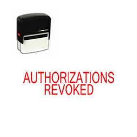 Self-Inking Authorizations Revoked Stamp