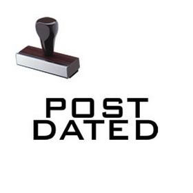 Post Dated Rubber Stamp