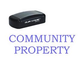 Slim Pre-Inked Community Property Stamp