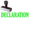 Declaration Rubber Stamp