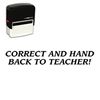 Self-Inking Correct And Hand Back To Teacher Stamp