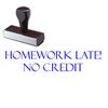 Homework Late No Credit Rubber Stamp