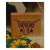 Lone Star Cow Art Rubber Stamp