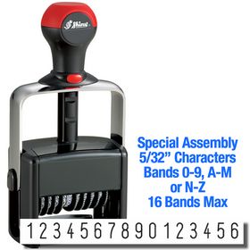 Special Assembly 16 Wheel Shiny Heavy Duty Number Stamp 5/32 Characters