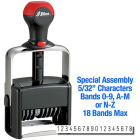 Special Assembly 18 Wheel Shiny Heavy Duty Number Stamp 5/32 Characters