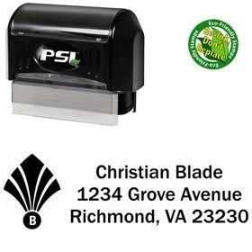 PSI Pre-Ink Fan Initial Franklin Gothic Initial Address Stamper