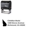 Self-Inking Wing College Halo Monogrammed Address Rubber Stamp