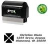 Pre-Ink Clover Tickertape Personalized Address Stamp
